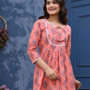 Women’s Cotton Printed Kurti Top | Casual & Office