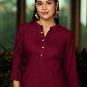 Front Maroon plain dye